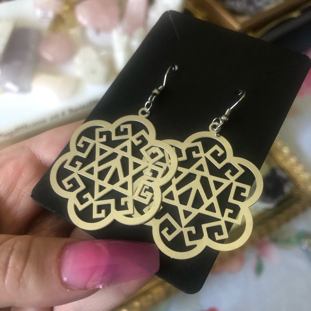Stainless Steel Boho Earrings, Lightweight Silver Earrings